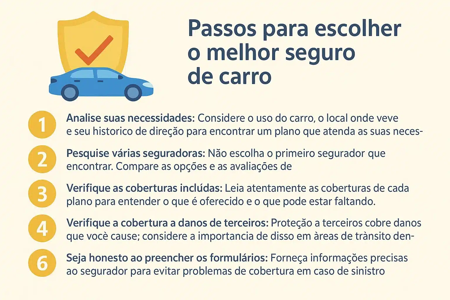 escolher seguro adequado